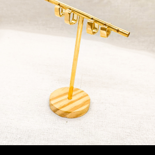 Duo de argolas lisas quadradas banhadas em ouro
