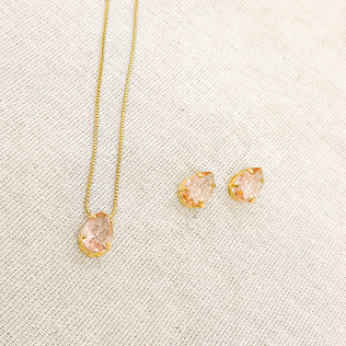 Conjunto gota média light peach