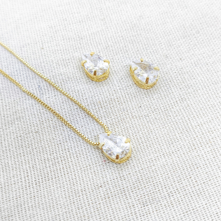 Conjunto gota cristal