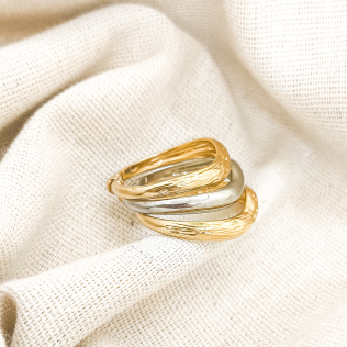 Anel Dourado 3 Aros Orgânico 
