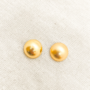 1/2 Bola M banhada em ouro acetinada