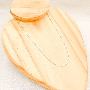 Corrente Prata Malha Bolinhas 