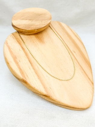 Corrente Dourada Malha Bolinhas 