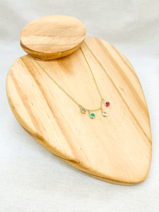 Colar Infantil Dourado Arco Íris