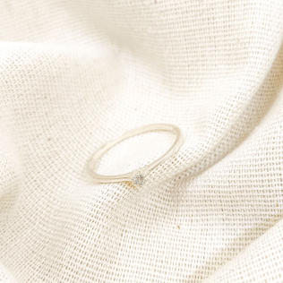 Anel Solitário Prata Ponto de Luz 