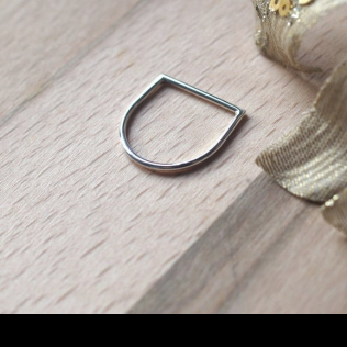 Anel Prata Reto Minimalista 