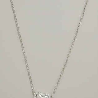 Corrente Dourada com Pingente de Coração Cravejado 