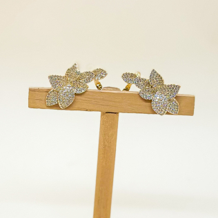 Brinco ear cuff folhagem