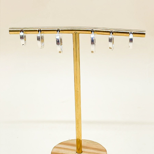 Trio Argolas Dourada Lisas