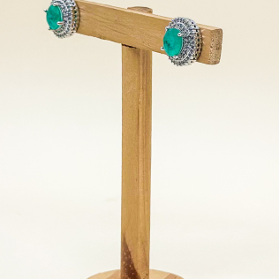 Brinco Cravejado com Turmalina