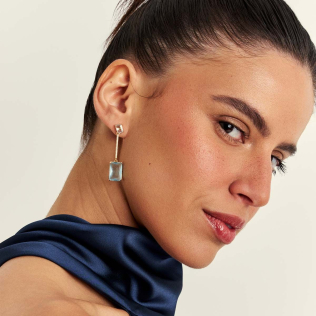 Brinco festa acqua marinha