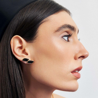 Ear cuff ônix preta
