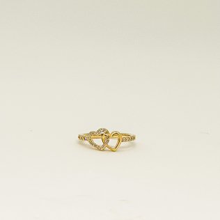 Anel Dourado Duplo Amor